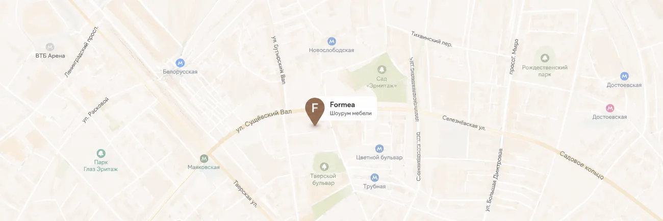 Карта шоурума Formea